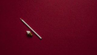 White toothbrush tube red surface - minimalist free wallpaper