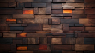 Wooden wall square pattern modular - modular free wallpaper