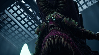 Demonic creature green glowing eye - a demonic creature free wallpaper