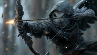 Fantasy archer bird armor ember - a bow free wallpaper