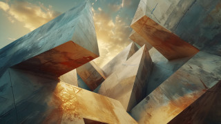 Building sky clouds sunset abstract - geometric abstract art free wallpaper