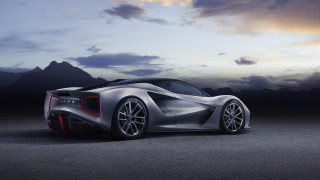Silver sports car dusk mountains - dusk free wallpaper