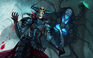 Woman sword demon fantasy art - demonish free wallpaper