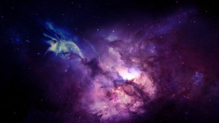 Colorful space stars horse head - a colorful space free wallpaper