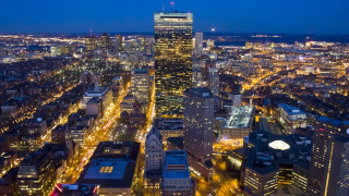 City night lights tiltshift skyline - everett warner free wallpaper