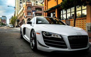 White car street building clock 2 - luxury free wallpaper