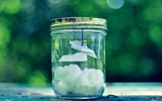 Cloud jar forest moon nature - a glass jar free wallpaper