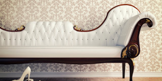 White couch shoes damask artnouveau - art nouveau free wallpaper