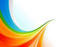 Colorful white rainbow wave abstract - surreal free wallpaper