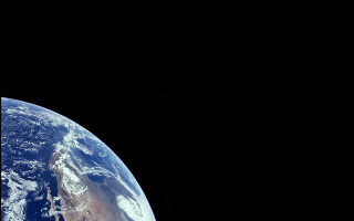 Earth moon horizon space art - a view of the earth free wallpaper