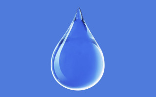 Water drop blue sky cloud - a drop of water free wallpaper