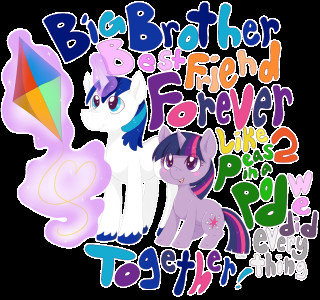 Pony group friendship heart smile - holography free wallpaper