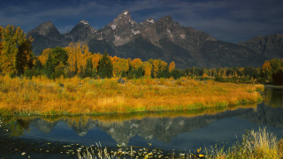 Mountain lake forest autumn sunset 5 - ansel adams free wallpaper