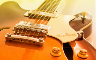 Guitar closeup pickup rayonism ella - a close up of a guitar free wallpaper