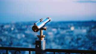 Telescope cityscape blue sky zenith - florianne becker free wallpaper
