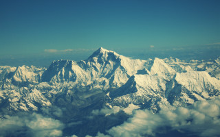 Mountain range clouds blue sky 5 - alson s. clark free wallpaper
