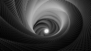 Black white spiral light tunnel - bridget riley free wallpaper