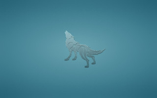 Wolf shadow blue sky generative - caspar wolf free wallpaper