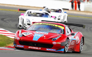 Red sports car race track 20 - other car behind free wallpaper