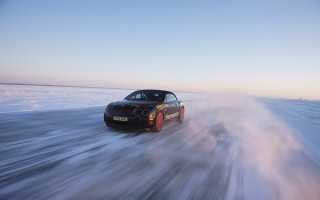 Snowy road car sunset blurry - a car free wallpaper for desktop