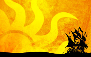 Pirate ship yellow sky sun - in the foreground free wallpaper