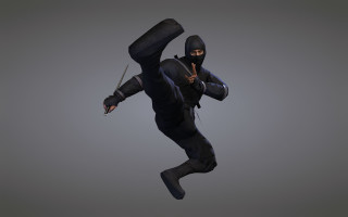 Masked suit knife gun action - a black suit free wallpaper