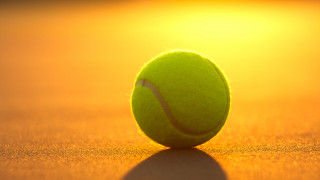 Tennis ball sitting court sunset - anna and elena balbusso free wallpaper