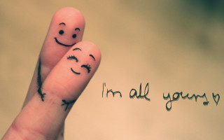 Hand smiley face all yours - free love wallpaper