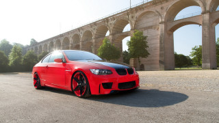 Red car bridge sky 3d - a bridge free wallpaper