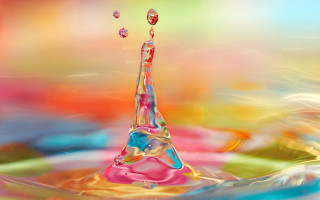 Colorful liquid drop abstract macro - david lachapelle free wallpaper