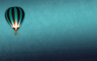 Hot air balloon liquid dropper - a hot air balloon free wallpaper