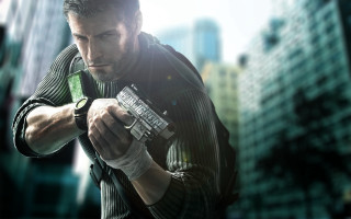 Cityscape man gun striped shirt - skyscraper free wallpaper