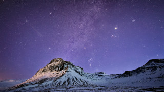 Mountain starry sky night aurora 4 - night sky free wallpaper