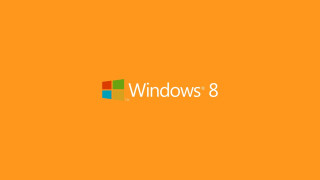Yellow windows8 logo blue white - the bottom right corner free wallpaper