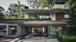 Modern house patio dining architecture - free architecture wallpaper