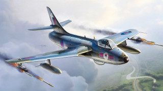 Blue white jet clouds road - ultra realistic illustration free wallpaper