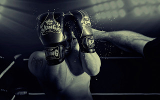 Man boxing gloves light aurora - charles martin free wallpaper