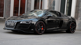 Black sports car red rim - matte finish free wallpaper
