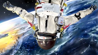 Astronaut earth space shuttle horizon - a hyperrealistic painting free wallpaper