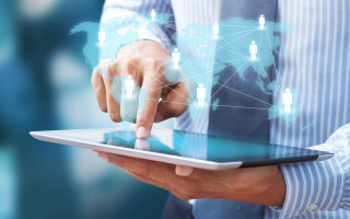 Man suit tablet world map - a man in a suit holding free wallpaper