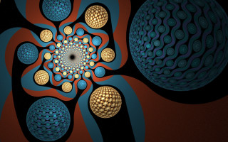 Colorful fractal mandelbrot raytraced generative - circular free wallpaper