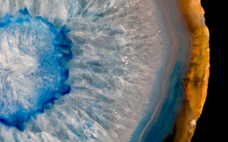 Blue white object black yellow - macro art free wallpaper
