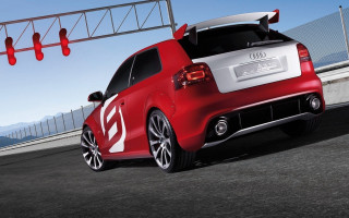 Red white car driving traffic - car free wallpaper