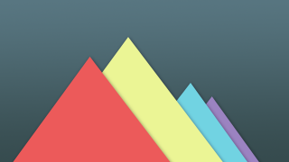 Colorful triangle long shadow dark - surreal free wallpaper