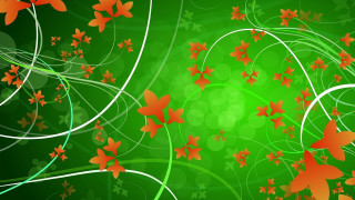 Green flower swirls butterfly forest - a green background free wallpaper for desktop