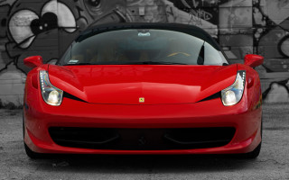 Red sports car graffiti wall 2 - a graffiti free wallpaper