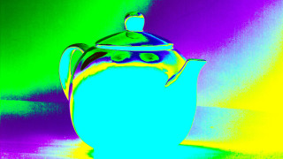 Blue teapot gradient holography rainbow - chromatic free wallpaper