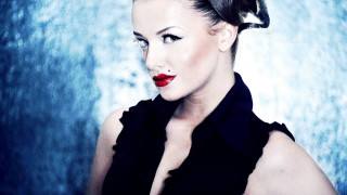 Woman red lipstick black dress - a black dress free wallpaper