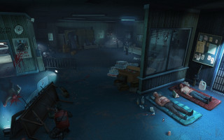 Mattresses clock man laying room - american scene painting free wallpaper