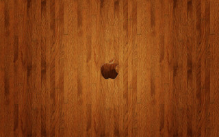 Apple logo wooden surface floor - a wooden surface free wallpaper